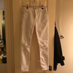 Topshop Ripped White Jeans